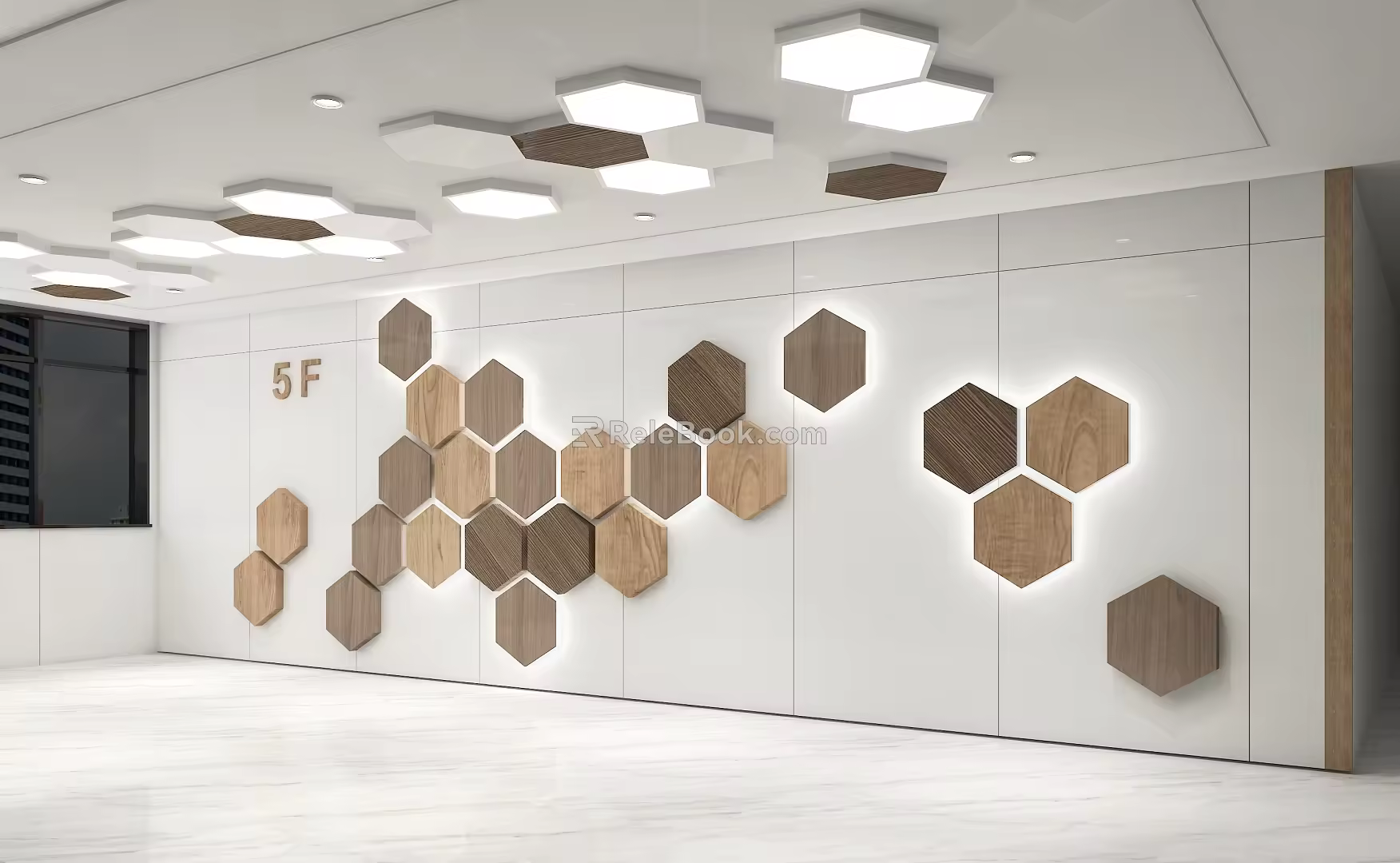 Modern background wall 3d model