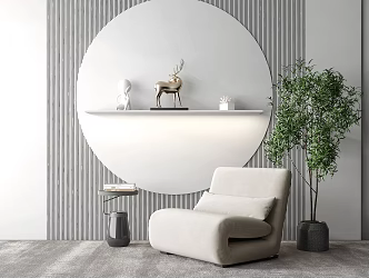 Modern single sofa single chair 3d model