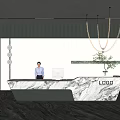 Modern Front Desk 3d model