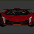 Red Supercar With Sleek Aerodynamic Design Open Top Rear Spoiler And Stylish Exterior