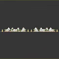 Cartoon Residential Area Scene With Orange Roof Houses Arranged Streets Green Lawns And Cars