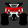 Rough Terrain Suitable For All Terrain Vehicle With Big Tires And Exhaust Pipes