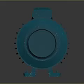 Blue Industrial Electric Motor With Durable Housing And Stable Base