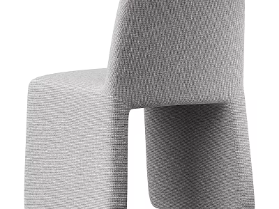 Modern Grey Fabric Single Seater Sofa With Minimalist Design And Clean Lines 3d model