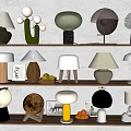 Modern Table Lamp Ancient Table Lamp Antique Table Lamp Combination Retro Table Lamp Glass Table Lamp Reading Lamp 3d model