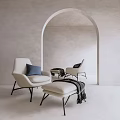 Modern single sofa single chair 3d model