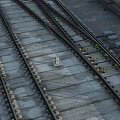 High Speed Railway Track With Crossing Rails And Concrete Sleepers
