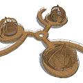 Outdoor Scenic Three Dome Structures Connected By Wooden Walkways Architectural Design