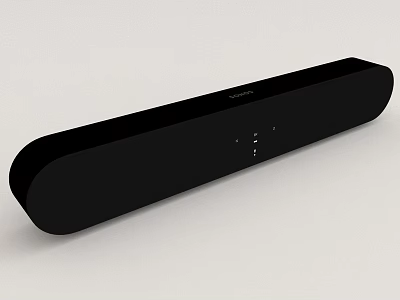 Black Soundbar Speaker With Sleek Modern Design For Home Audio Experience 3d model