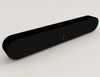 Black Soundbar Speaker With Sleek Modern Design For Home Audio Experience 3d model