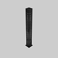 Modern Black Pillar Outdoor Light With Intricate Hollow-out Laser Cut Design