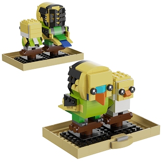 Modern Lego Parrot 3d model