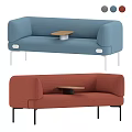 modern double sofa fabric double sofa 3d model