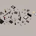 Different Kinds Of Electronic Devices Office Supplies And Small Gadgets
