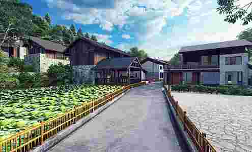 New Chinese Style Folk House and Village 3d model