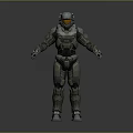 Game Movie Character In Sci Fi Armored Suit With Helmet And Full Body Design 3d model