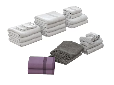 Towels Bath Towels Hotel Supplies Toiletries 3d model