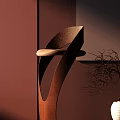 Modern Single Chair Furniture Solid Wood Single Chair 3d model