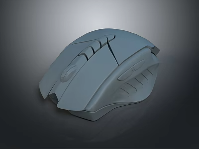 Modern Ergonomic Computer Mouse With Gray Design And Comfortable Grip Surface 3d model