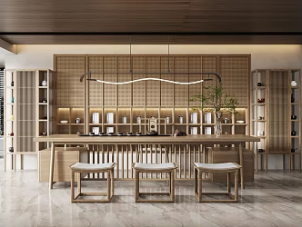 New Chinese Tea Room 3d model