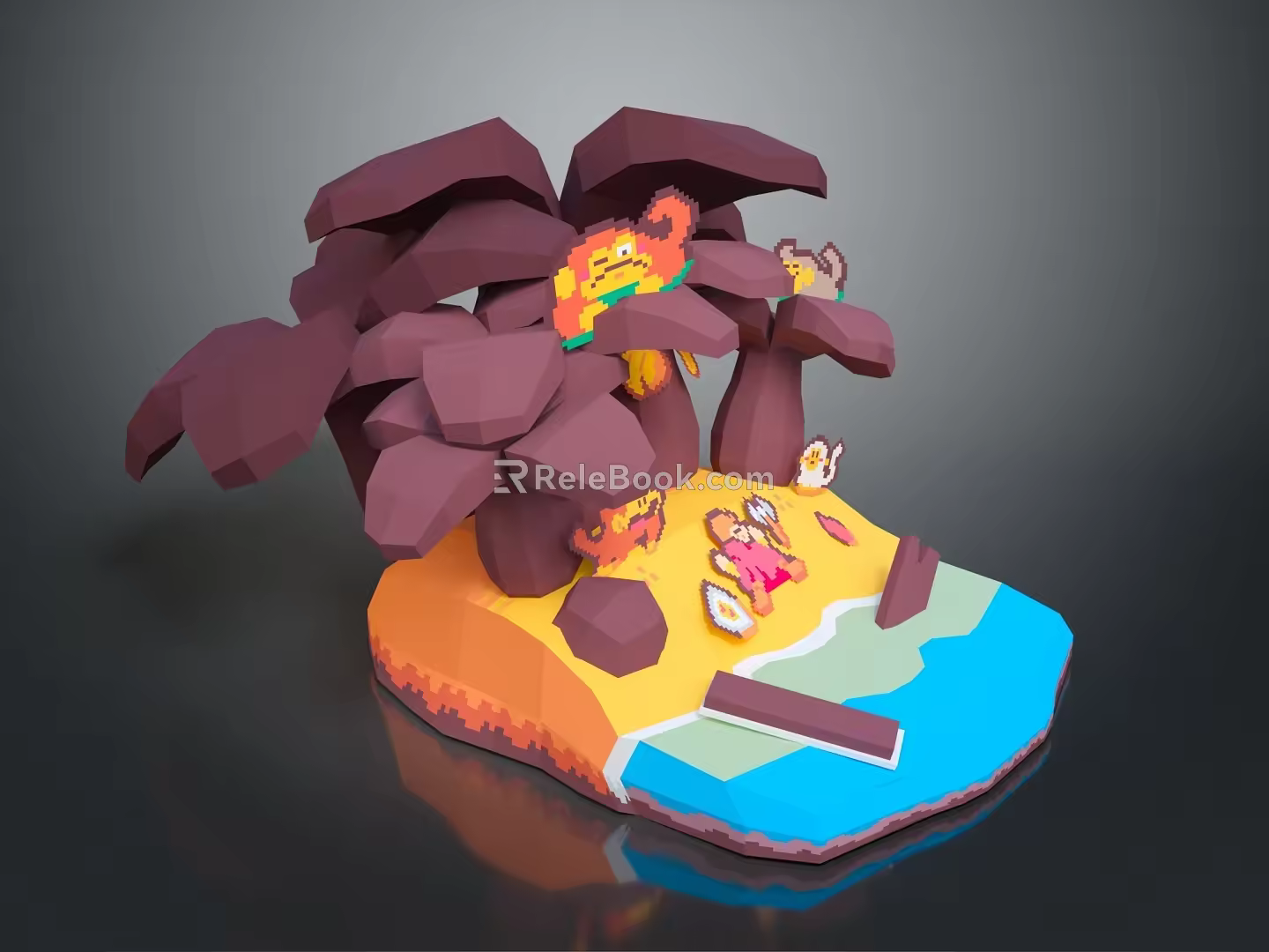 Monkey Mountain Monkey Cartoon Monkey Anime Monkey Stylized Monkey Fantasy Style Monkey 3d model