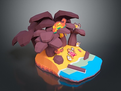 Monkey Mountain Monkey Cartoon Monkey Anime Monkey Stylized Monkey Fantasy Style Monkey 3d model