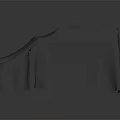 Gray Fabric Covered Object With Protective Cover On Dark Background 3d model