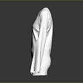 White V Neck Long Sleeve Dress With Bell Sleeves And Smooth Fabric Design
