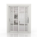 Jianou solid wood door interior door door 3d model