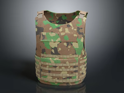 Tactical Camouflage Box With Protective Design And Durable Material Layers 3d model