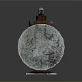 Cylindrical Industrial Tank With Two Bolted Caps On Top Rusted Surface Texture And Metal Stands