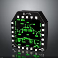 Aircraft Flight Instrument Dashboard Green Display Speed Altitude Hydraulic Fuel Data