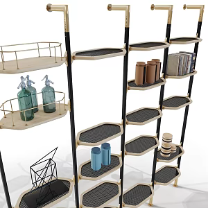 Children's Room Bookcase Study Bookcase Living Room Bookcase Open Bookcase Finished Bookcase Books Book Ornaments Combination 3d model