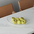 Dining Table Set with Brown Chairs and White Side Cabinet Featuring Plant on Gray Wall