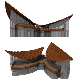 Modern Landscape Architecture Modern Business 3d model