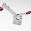 Industrial Equipment With Metal Construction Red Handle Silver Body Clamping Lever Structure