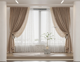 Modern Curtains 3d model