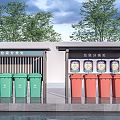 Modern Trash Bin Sorting Trash Bin Sorting Trash Bin Trash Station Trash Bin 3d model