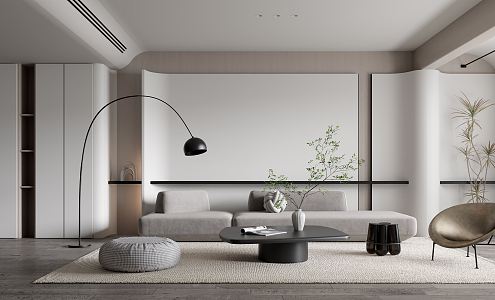 modern living room 3d model