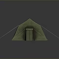 Camouflage Military Style Tent With Door Windows And Guy Ropes