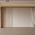 Modern Elegant Background Wall Design With Wooden Panels Striped Patterns And Marble Accents