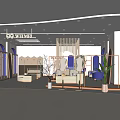 Modern Clothing Store Interior Design With Display Racks Seating And Decor Elements