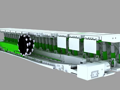 Industrial Equipment Automated Machinery With Conveyor System And Mechanical Components 3d model