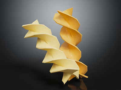 Tender Spiral Pasta Noodles With Rich Flavor Perfect For Home Cooking And Italian Dishes 3d model