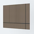 Modern Brown Wood Grain Interior Wall With Black Segmented Lines Design 3d model