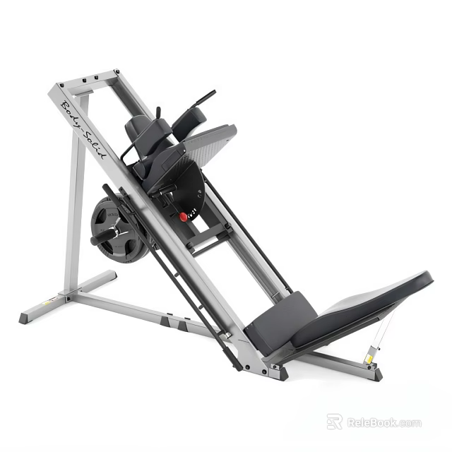 Fitness Leg Press Machine with Steel Frame Padded Seat Adjustable Settings for Strength Training Workouts 3d model 