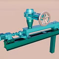 Green Industrial Mechanical Device With Motor Wheel And Stand Structure