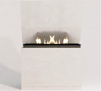 Modern Fireplace Flame 3d model