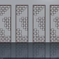 Modern Hinged Doors With Intricate Patterns For Stylish Interior Design 3d model