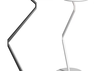 Sleek Modern Floor Lamp Design With Silver And White Metal Structure For Home Decor 3d model